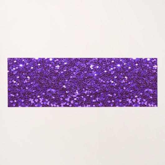 Purple Glitter Bling Glam Modern Yogamatte (Rückseite (Horizontal))