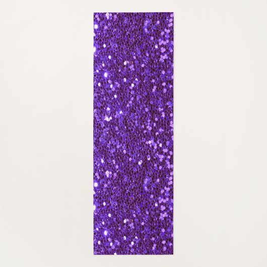 Purple Glitter Bling Glam Modern Yogamatte (Rückseite)