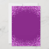 Purple Glitter Border Christmas Party Einladung (Rückseite)