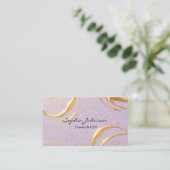Purple Glitter Business Card Visitenkarte (Stehend Vorderseite)