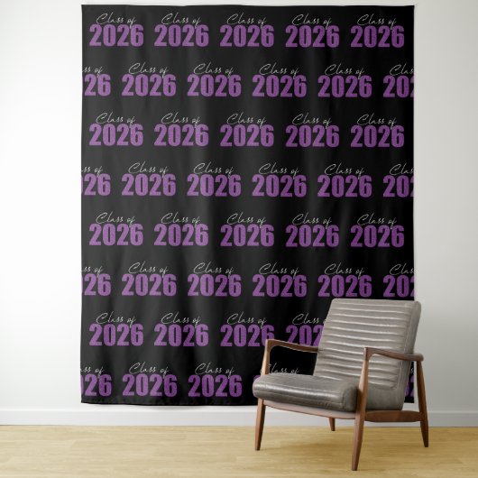 Purple Glitter Class of 2026 Photo Backdrop Wandteppich (Beispiel)