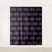 Purple Glitter Class of 2026 Photo Backdrop Wandteppich (Vorderseite)