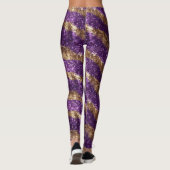 Purple Glitter Gold Sparkle Leggings (Rückseite)
