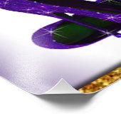 Purple Glitter high Heels Fotodruck (Ecke)