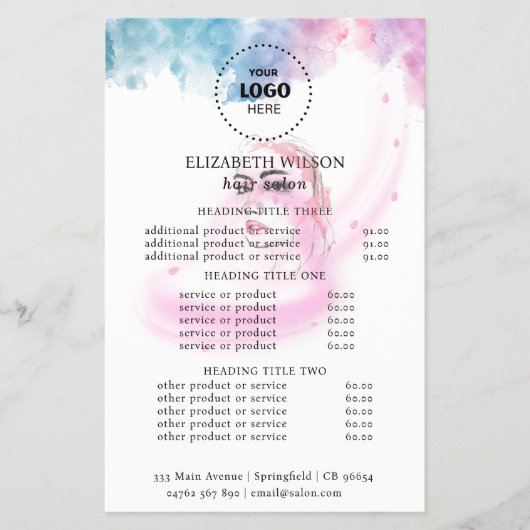 Purple Glitter Luxury Drip Salon Flyer (Vorne)