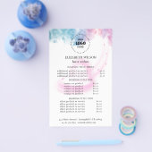 Purple Glitter Luxury Drip Salon Flyer (Einzeln)