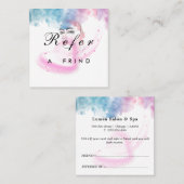 Purple Glitter Luxury Drip Salon Rabattkarte (Vorne/Hinten)