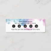 Purple Glitter Luxury Drip Salon Treuekarte (Rückseite)