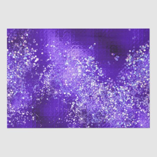 Purple Glitter Sparkle Glam Elegant Design Seidenpapier (Vorderseite)