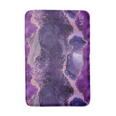 Purple Glittery Agate Texture Badematte (Vorderseite Vertikal)