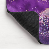 Purple Glittery Agate Texture Mousepad (Ecke)