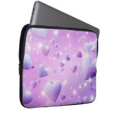 Purple Glow Heart Electronics Bag Laptopschutzhülle (Vorne Rechts)