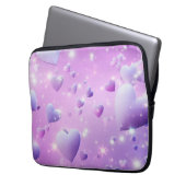 Purple Glow Heart Electronics Bag Laptopschutzhülle (Vorderseite Links)