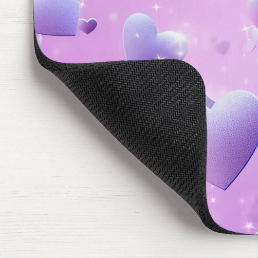 Purple Glow Heart Mousepad (Ecke)