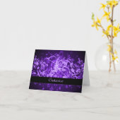 Purple Glow Music Note Note Card Karte (Gelbe Blume)