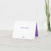 Purple Glow Music Note Note Card Karte (Rückseite)