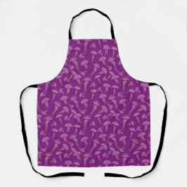 Purple glowing jelly fish pattern schürze
