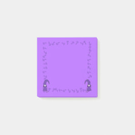 Purple Gnomes with Mushrooms Post-it Klebezettel