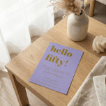 Purple Gold 50th Birthday Party Modern Typography Einladung<br><div class="desc">This invitation sets a confident, celebratory tone for a 50th birthday gathering. The purple background paired with gold lettering feels bold, modern, and polished, making it easy to coordinate with drinks, signage, and table details. A strong choice for hosts who want a milestone celebration that feels festive and thoughtfully styled....</div>