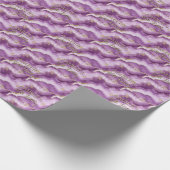 Purple Gold Abstract Marble Design Geschenkpapier (Ecke)