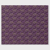 Purple Gold Abstract Marble Design Geschenkpapier (Flach)