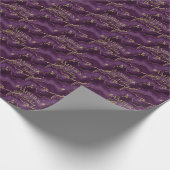 Purple Gold Abstract Marble Design Geschenkpapier (Ecke)