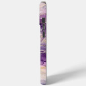 Purple & Gold Alcohol Ink iPhone Case (Rückseite / Links)