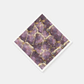 Purple Gold Crystal Collage Napkins Serviette (Ecke)
