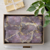 Purple Gold Crystal Collage Tissue Paper Seidenpapier (Geschenk)