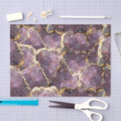 Purple Gold Crystal Collage Tissue Paper Seidenpapier (Handwerk)