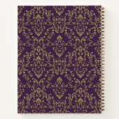 Purple Gold Damask Daughter of the King Notizblock (Rückseite)