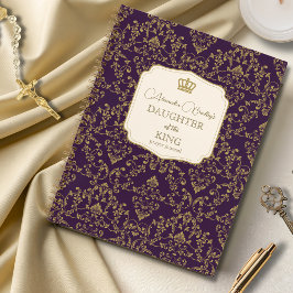 Purple Gold Damask Daughter of the King Notizblock