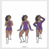 Purple Gold Dots #1 Aufkleber (Blatt)