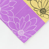 Purple gold Flower seamless Checkerboard pattern Fleecedecke (Ecke)