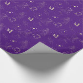 Purple Gold Goddess Tattoo Pattern Geschenkpapier (Ecke)