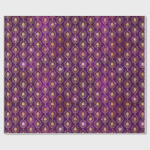 Purple & Gold Ornamental Sparkle Pattern Geschenkpapier (Flach)