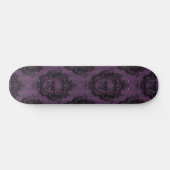 Purple Gothic Dark Digital Pattern Skateboard (Horizontal)