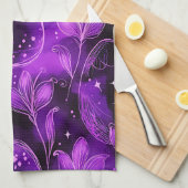 Purple Gothic Easter Pattern Geschirrtuch (Viertel Falte)