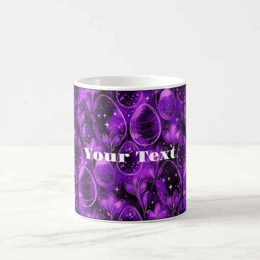 Purple Gothic Easter Pattern Kaffeetasse (Mittel)