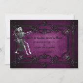 Purple Gothic Halloween wedding invitation Einladung (Vorderseite)