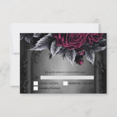 Purple Gothic Halloween Wedding RSVP Card Karte (Vorderseite)