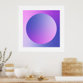 Purple Gradient Circle Vignette Abstract Design Poster (Küche)