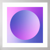 Purple Gradient Circle Vignette Abstract Design Poster (Vorne)
