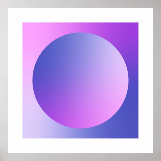 Purple Gradient Circle Vignette Abstract Design Poster (Vorne)