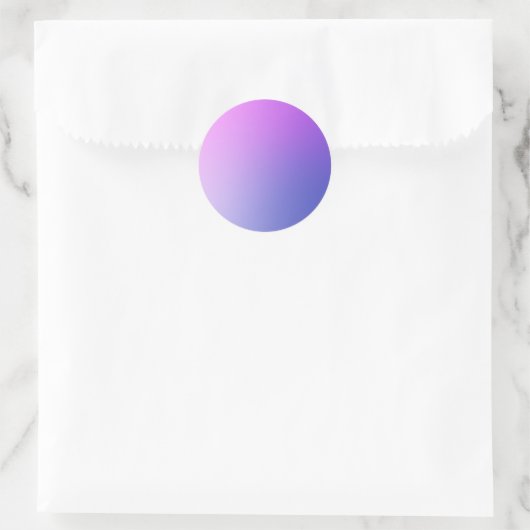Purple Gradient Circle Vignette Abstract Design Runder Aufkleber (Tasche)