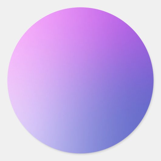 Purple Gradient Circle Vignette Abstract Design Runder Aufkleber (Vorderseite)