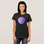 Purple Gradient Circle Vignette Abstract Design T-Shirt (Vorne ganz)