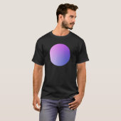Purple Gradient Circle Vignette Abstract Design T-Shirt (Vorne ganz)
