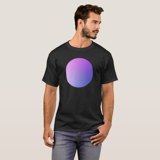 Purple Gradient Circle Vignette Abstract Design T-Shirt (Vorne ganz)