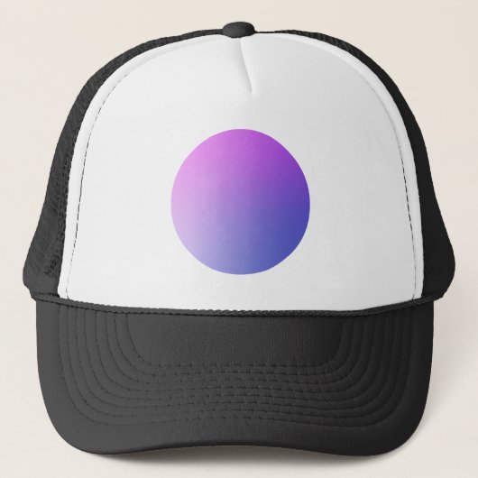 Purple Gradient Circle Vignette Abstract Design Truckerkappe (Vorderseite)